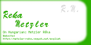 reka metzler business card